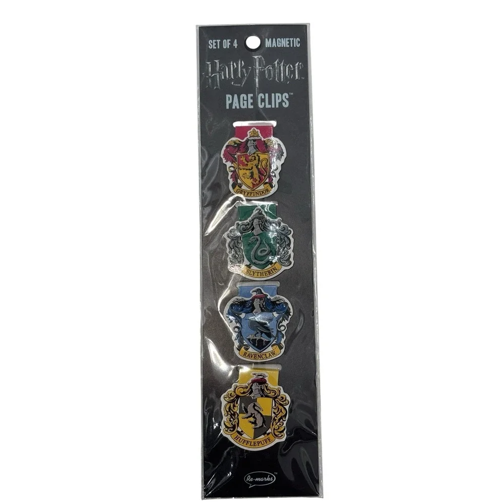 Harry Potter House Crest Magnetic Page Clips Bookmarks Sealed